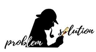 Bild als Schattenriss mit Schriftzug Problem - Solution